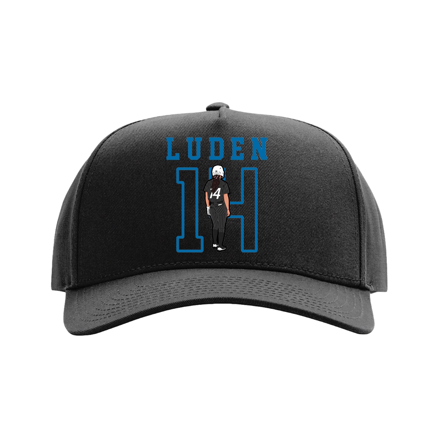 Full Fabric Five-Panel Champ Cap — Shirsey in Black