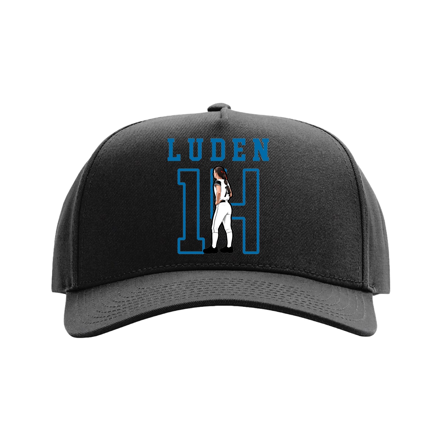 Full Fabric Five-Panel Champ Cap — Shirsey in Black