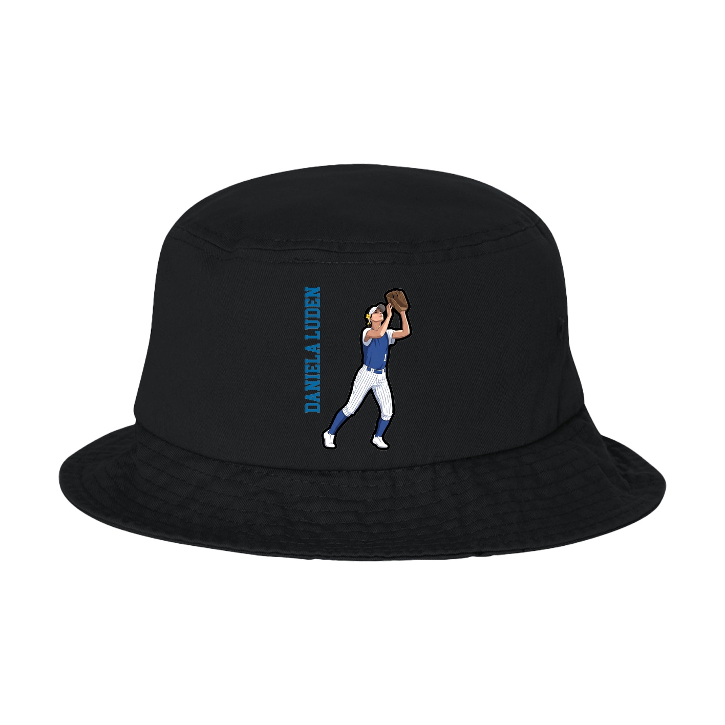 Bucket Cap — Name Vertical in Black