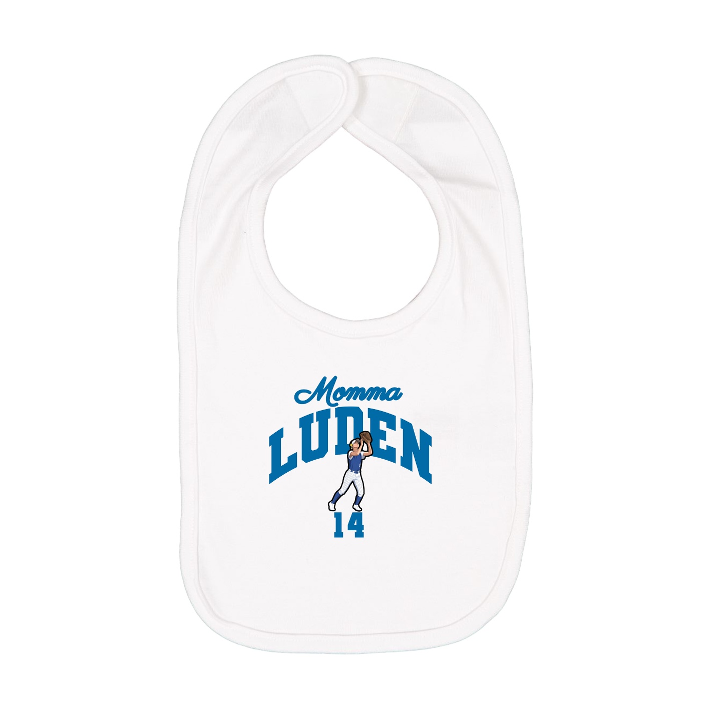 Infant Bib — Mothers Day Arch in White