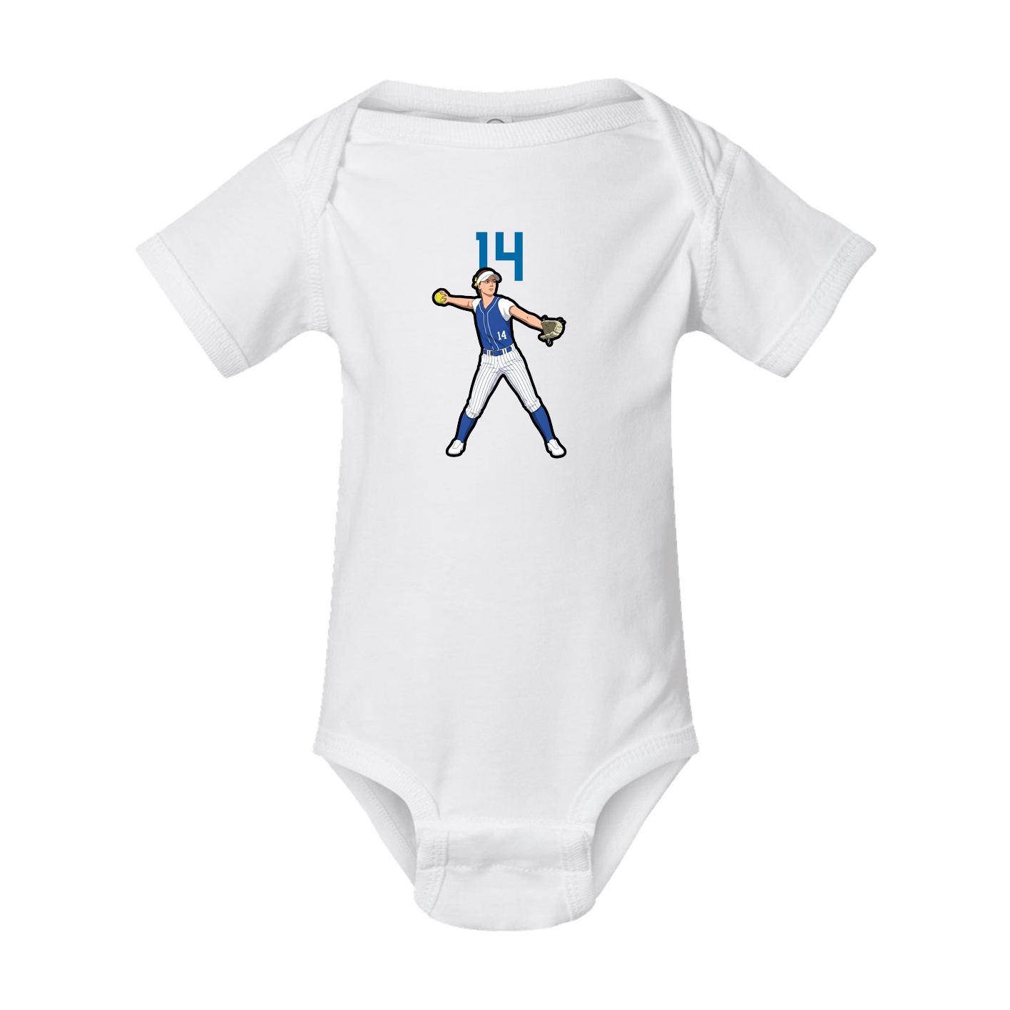 Baby Onesie — Number Top in White