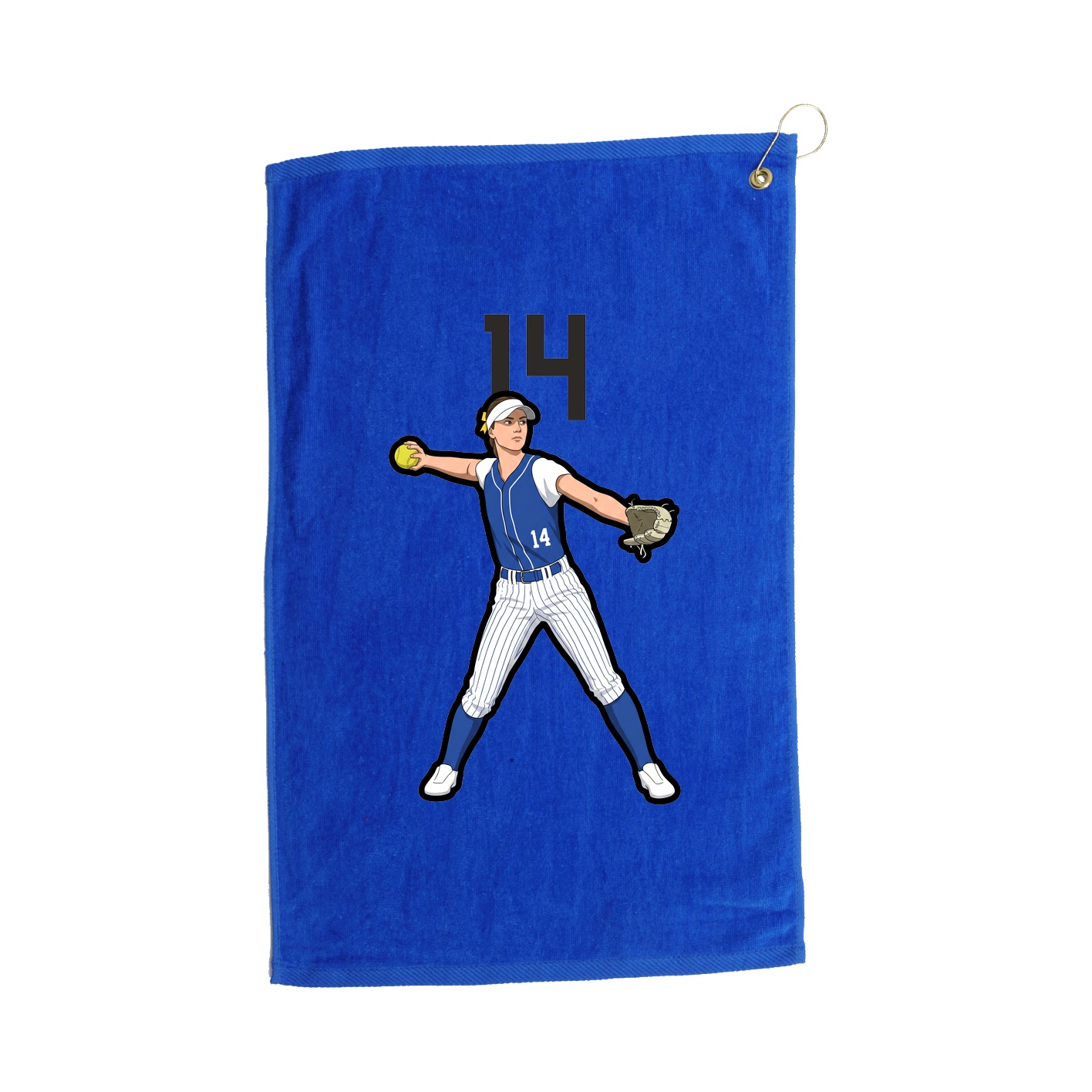 Golf Towel — Number Top in Royal