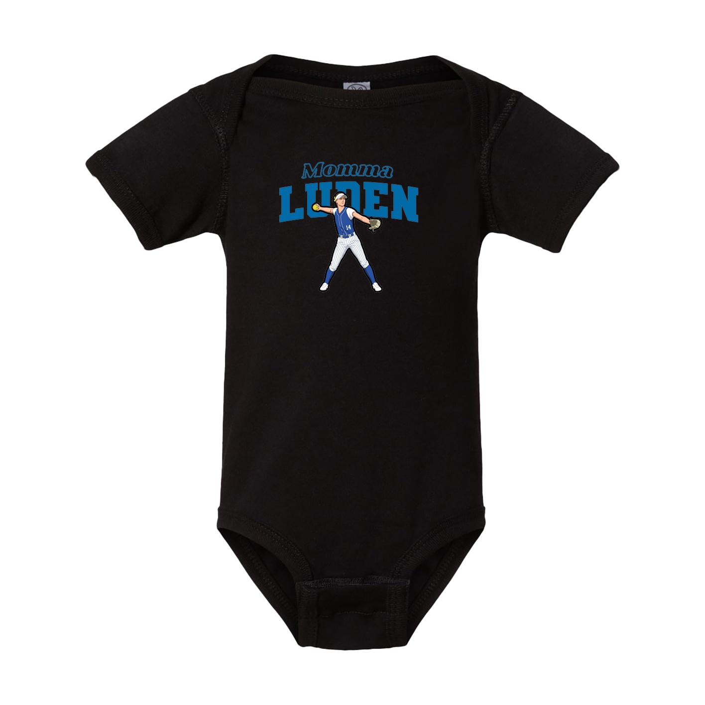 Baby Onesie — Mothers Day Block in Black