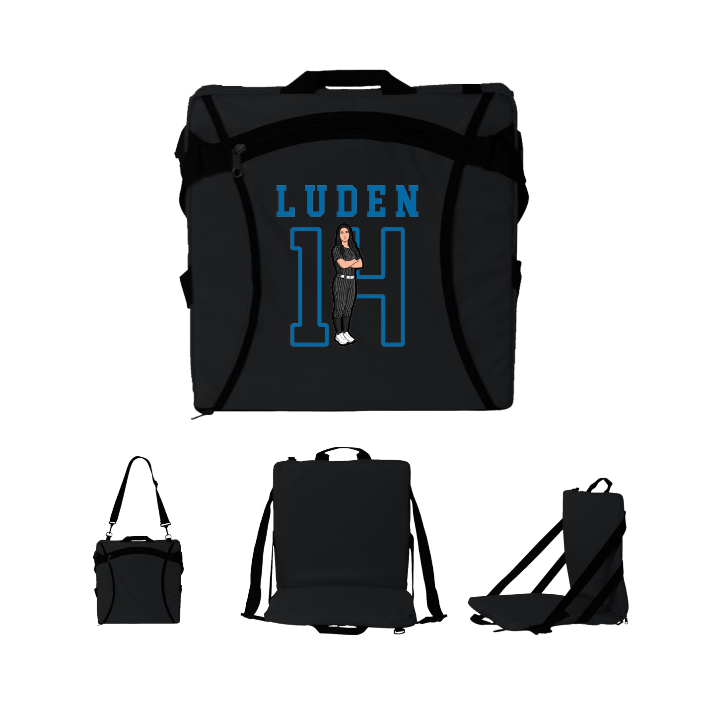 Folding Stadium Seat — Shirsey in Black