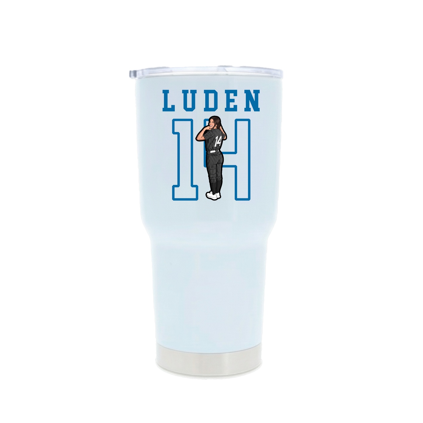 30oz Stainless Steel Tumbler — Shirsey in White