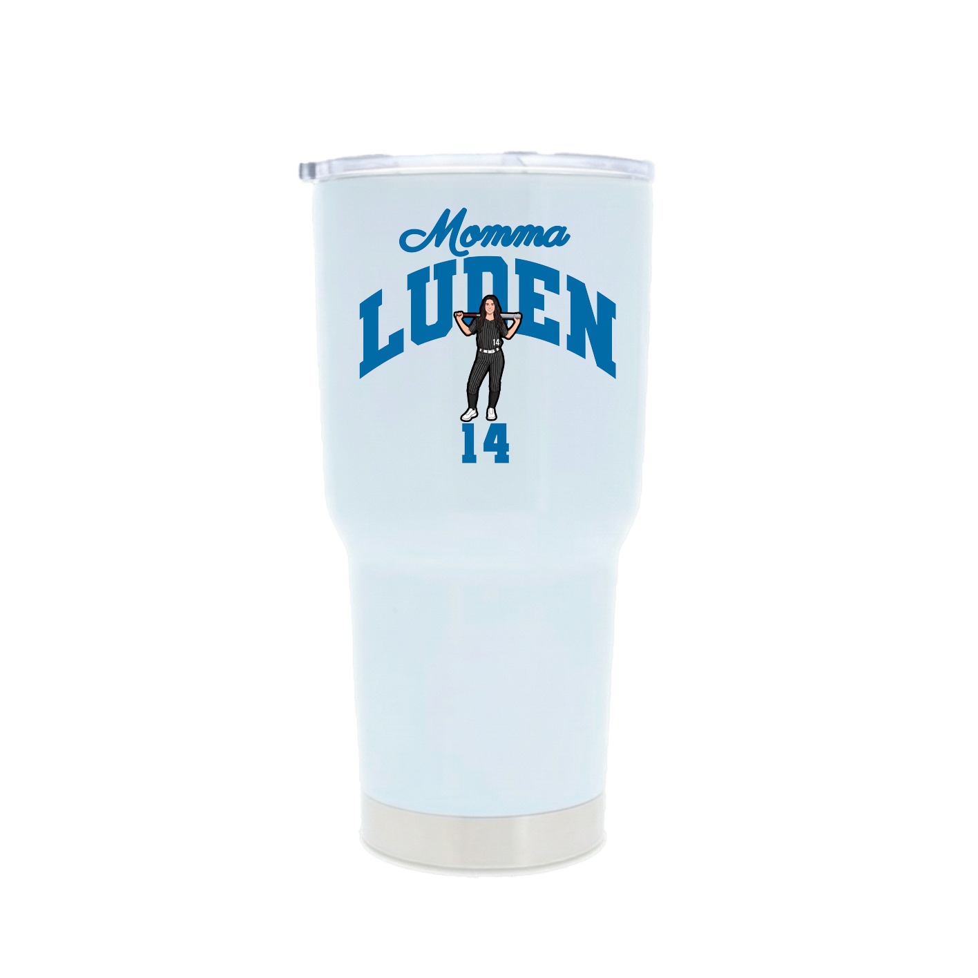 30oz Stainless Steel Tumbler — Mothers Day Arch in White