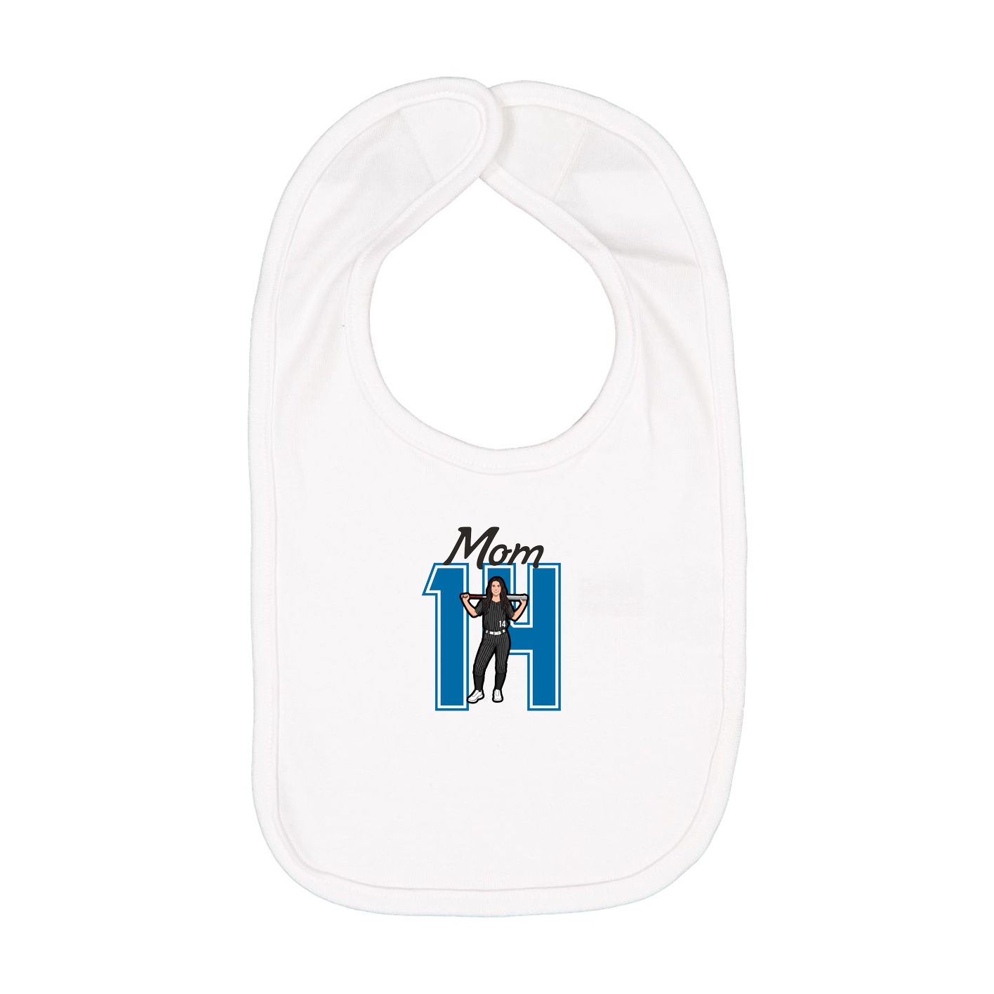 Infant Bib — Mothers Day Shirsey in White