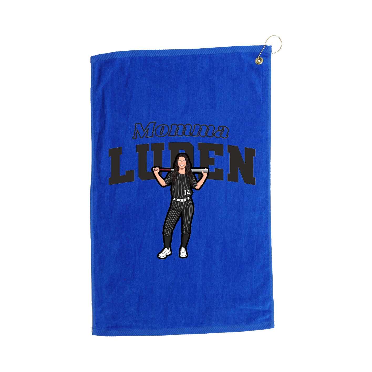 Golf Towel — Mothers Day Block in Royal