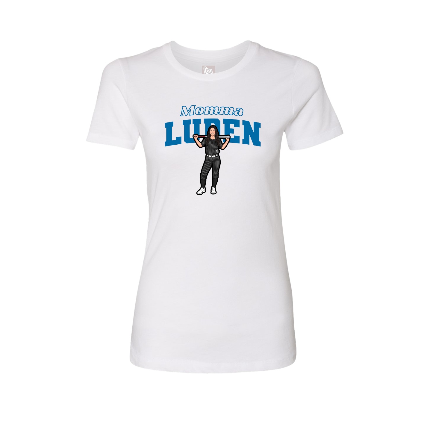Womens Tee — Mothers Day Block in White