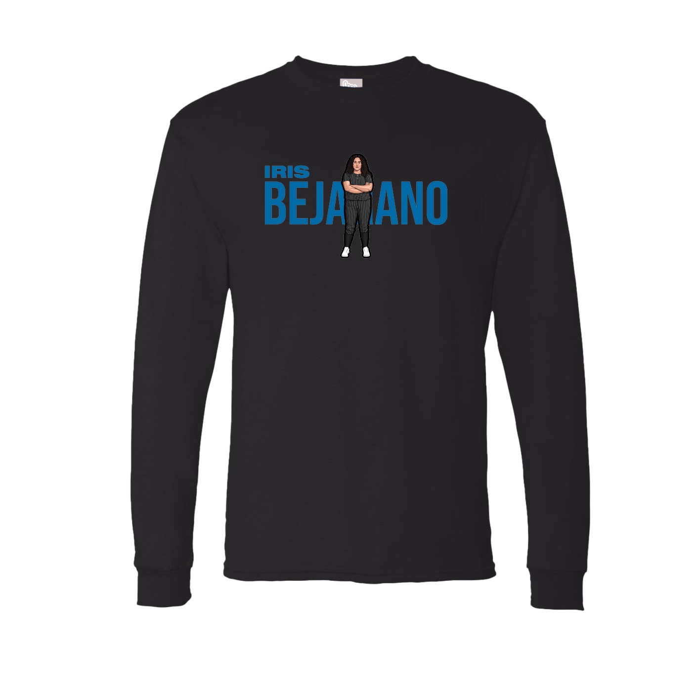 Long Sleeve Tee — Player Name in Black