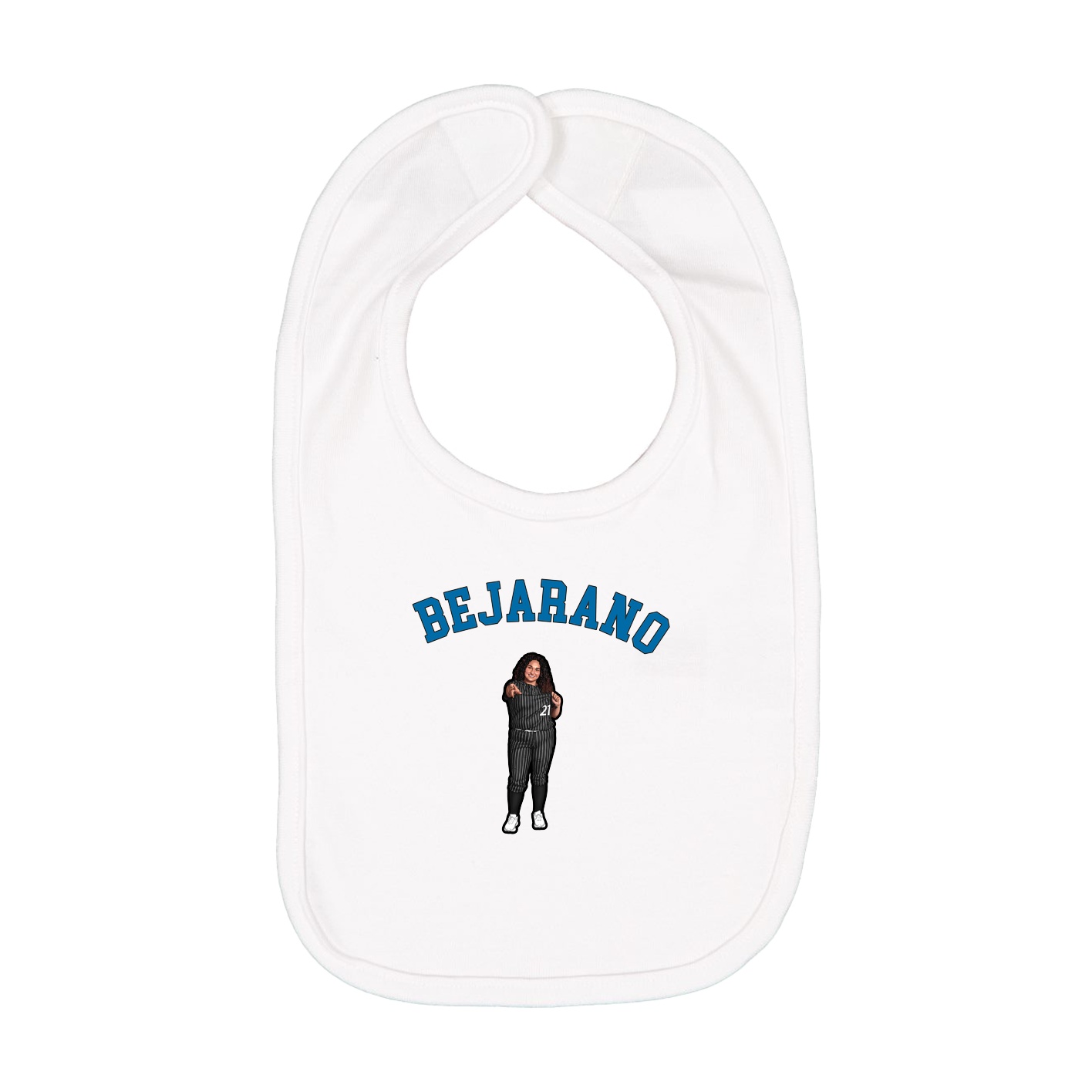 Infant Bib — Shirsey Arch in White