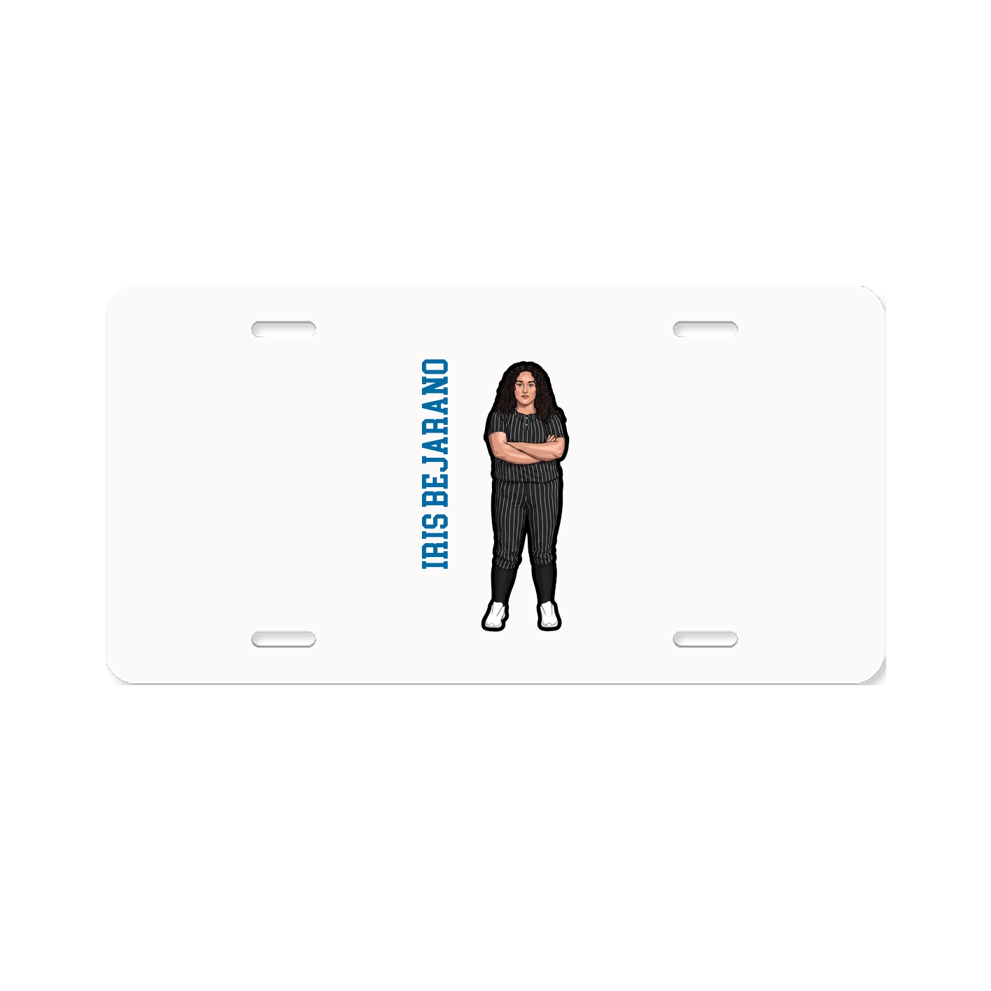 License Plate — Name Vertical in Classic
