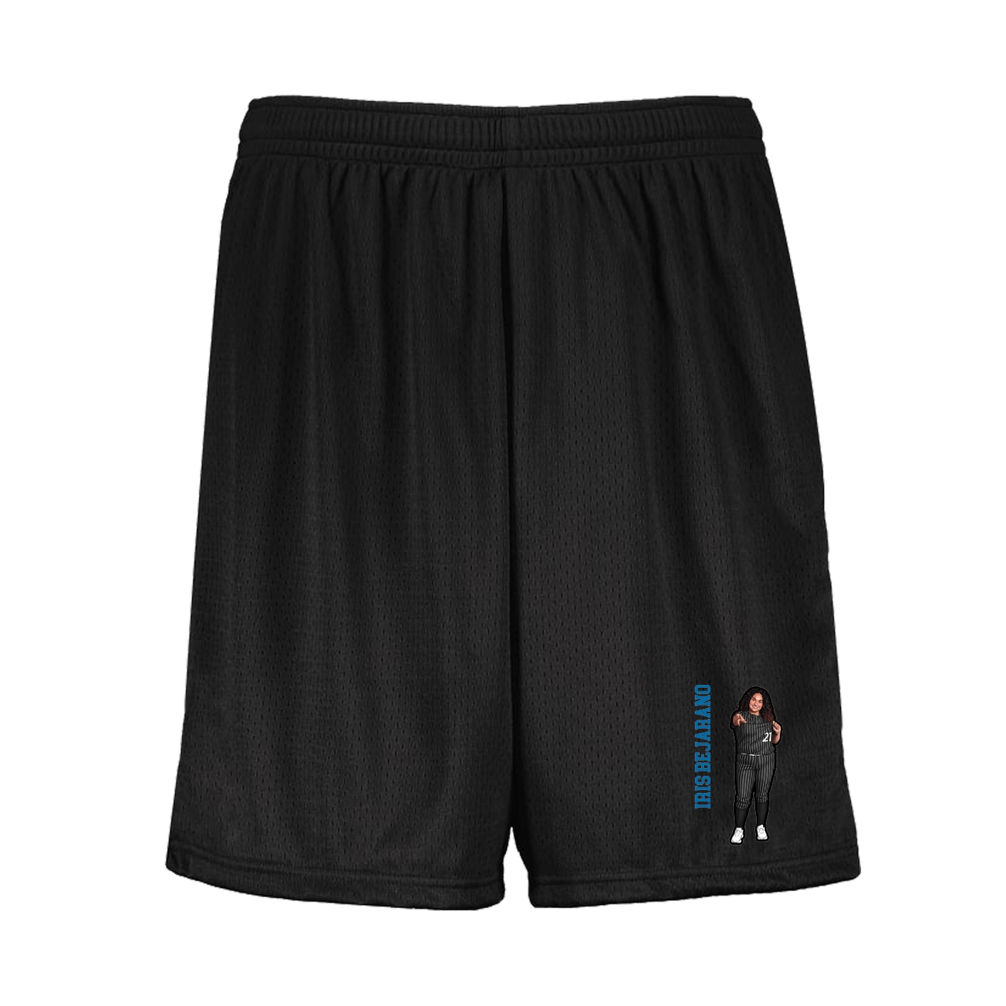 Shorts — Name Vertical in Black