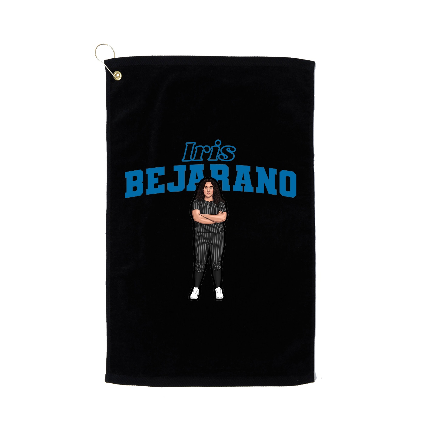Golf Towel — Name Arch in Black