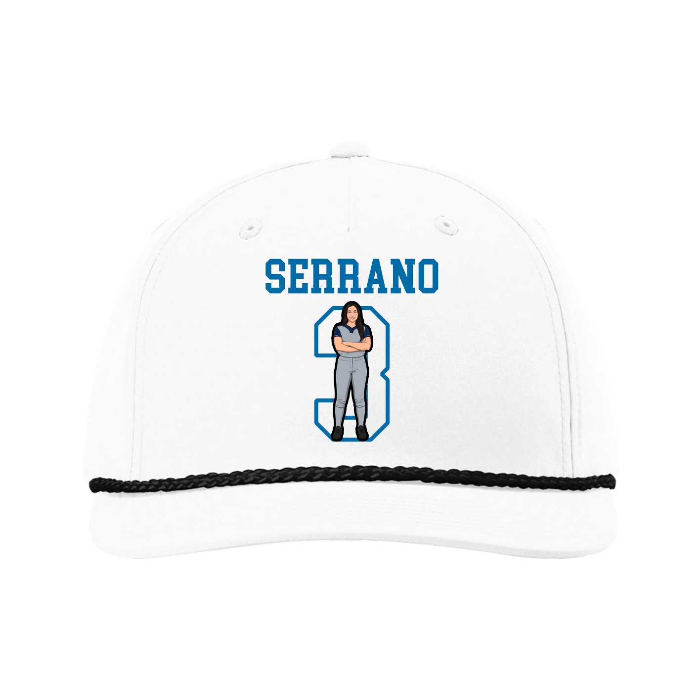 Five-Panel Classic Rope Cap — Shirsey in White