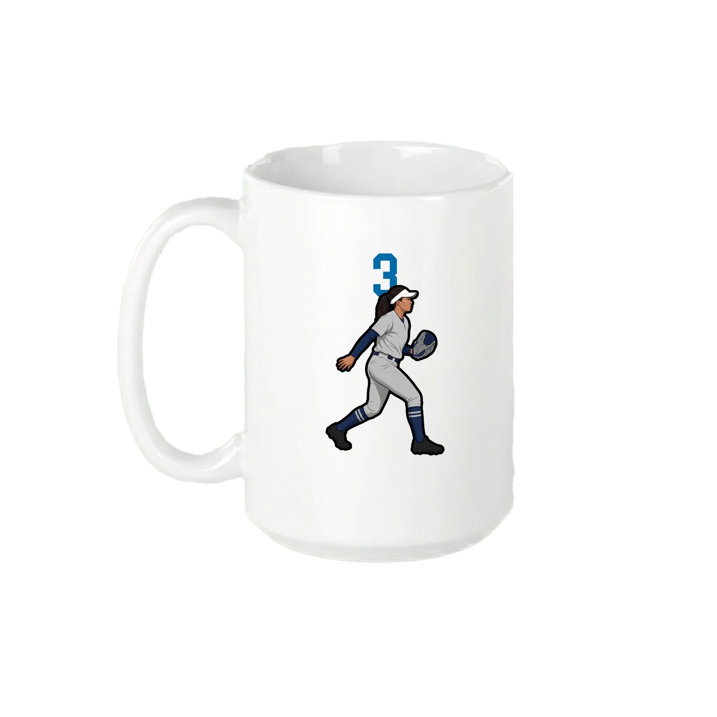 15oz Coffee Mug — Number Top in White