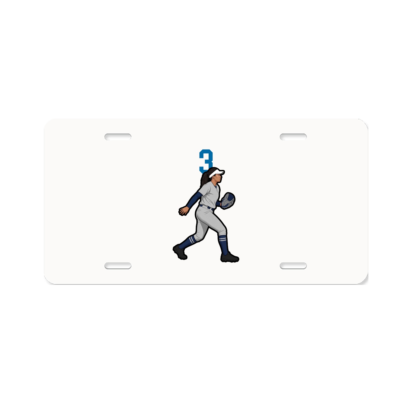 License Plate — Number Top in Classic