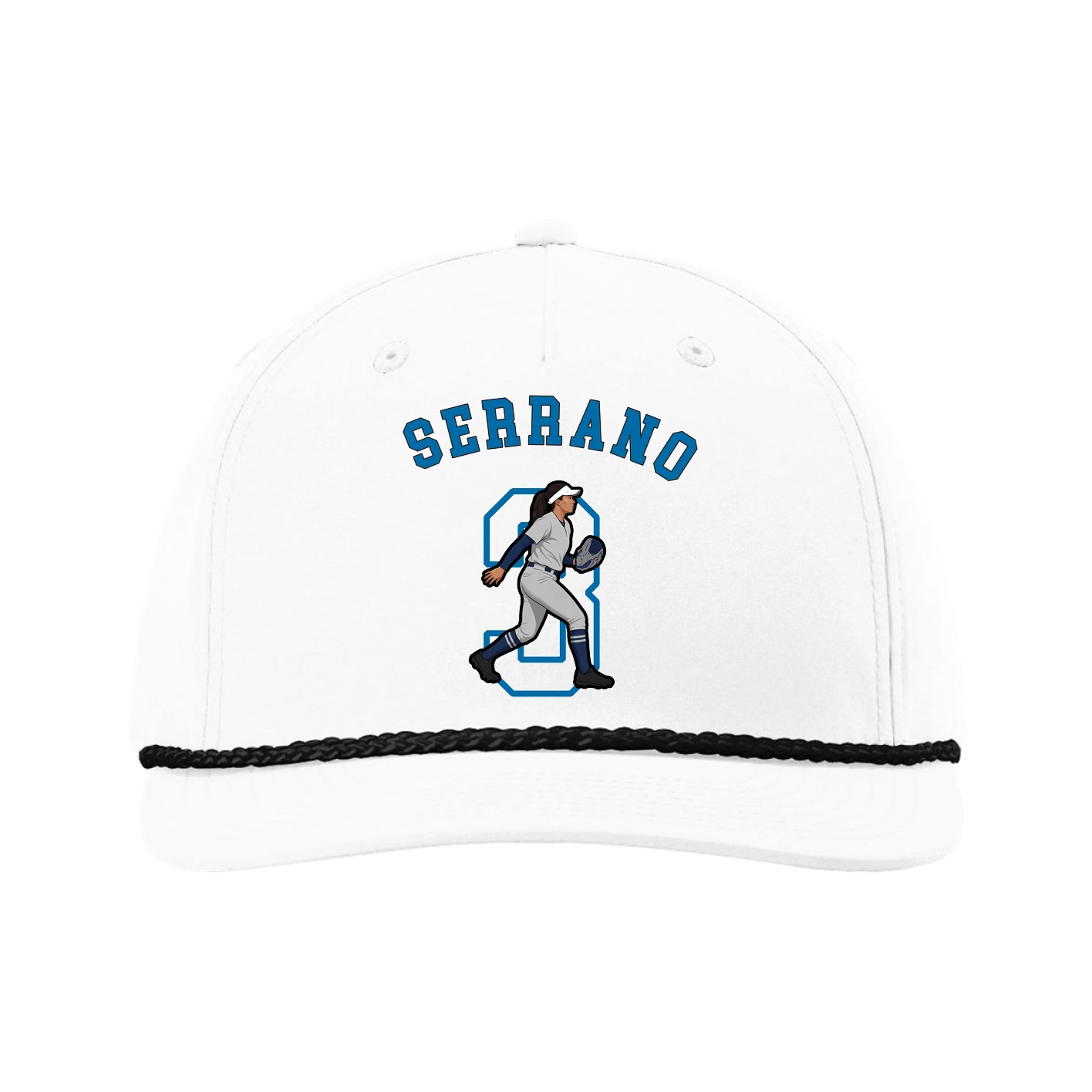 Five-Panel Classic Rope Cap — Shirsey Arch in White