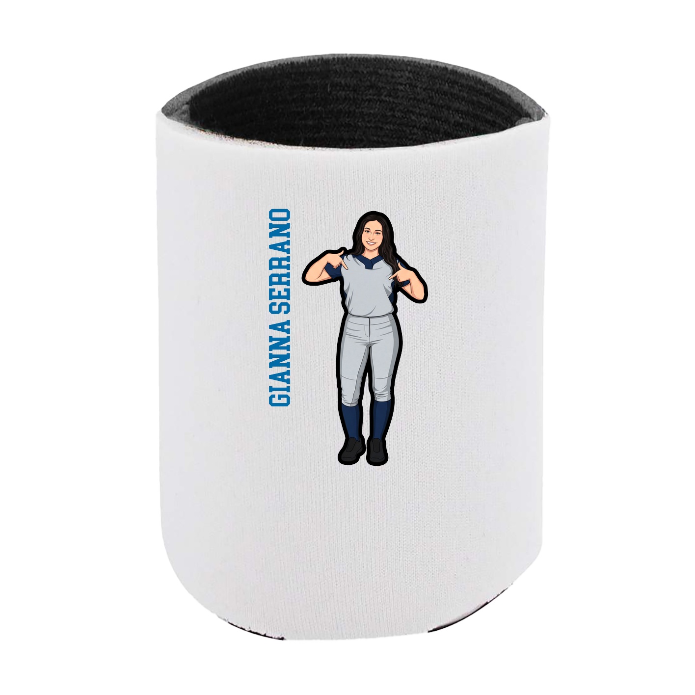 Can Holder — Name Vertical in White