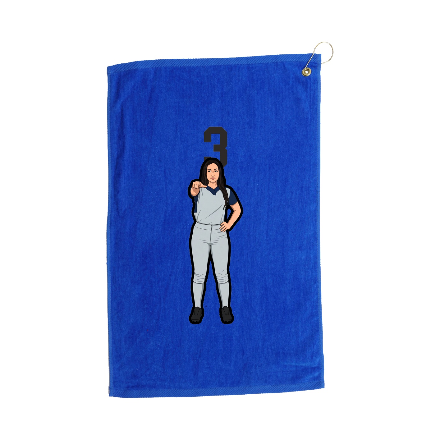Golf Towel — Number Top in Royal