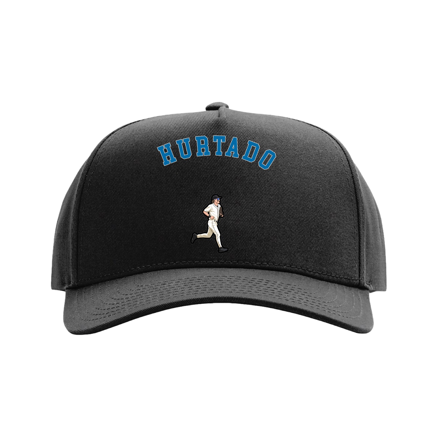Full Fabric Five-Panel Champ Cap — Shirsey Arch in Black