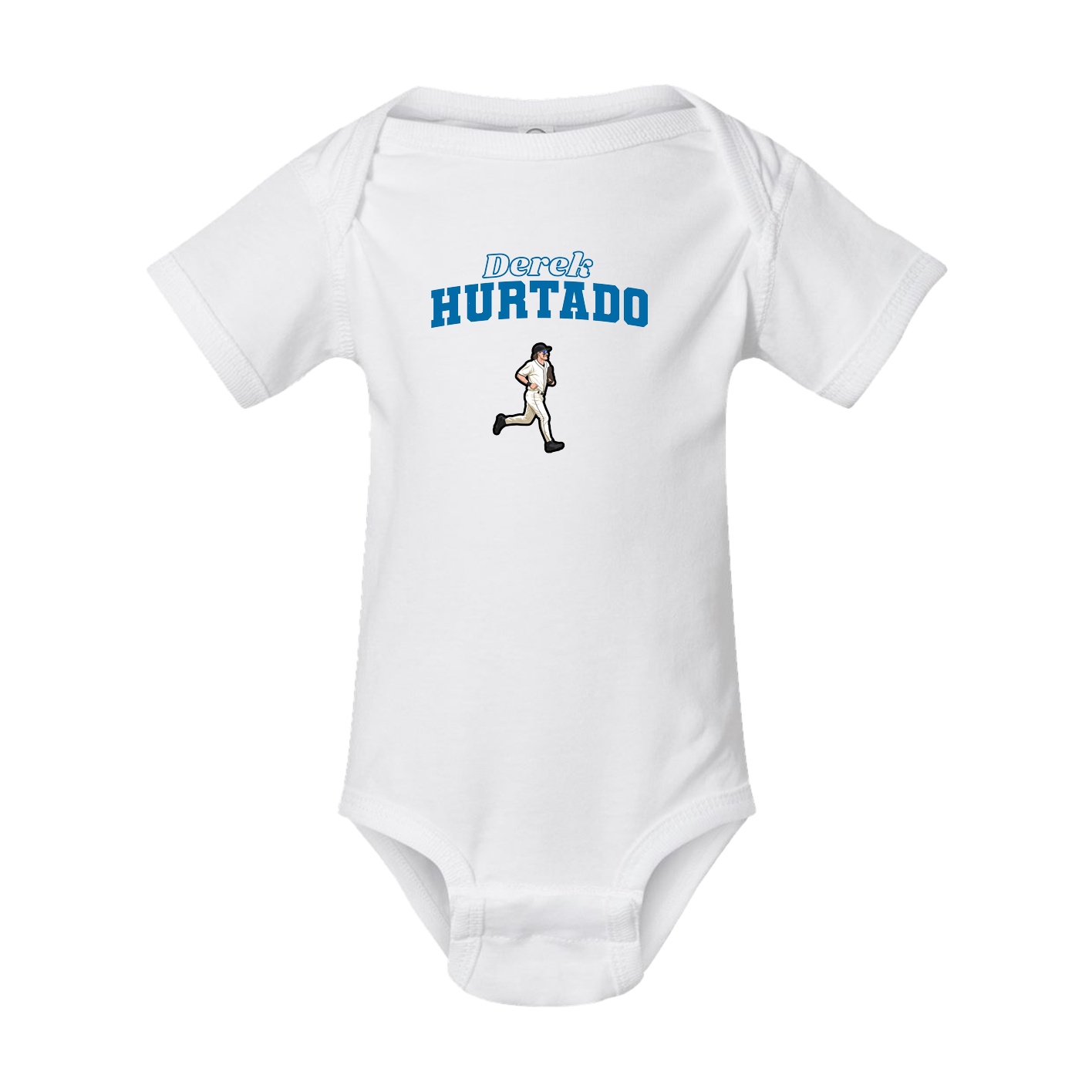 Baby Onesie — Name Arch in White