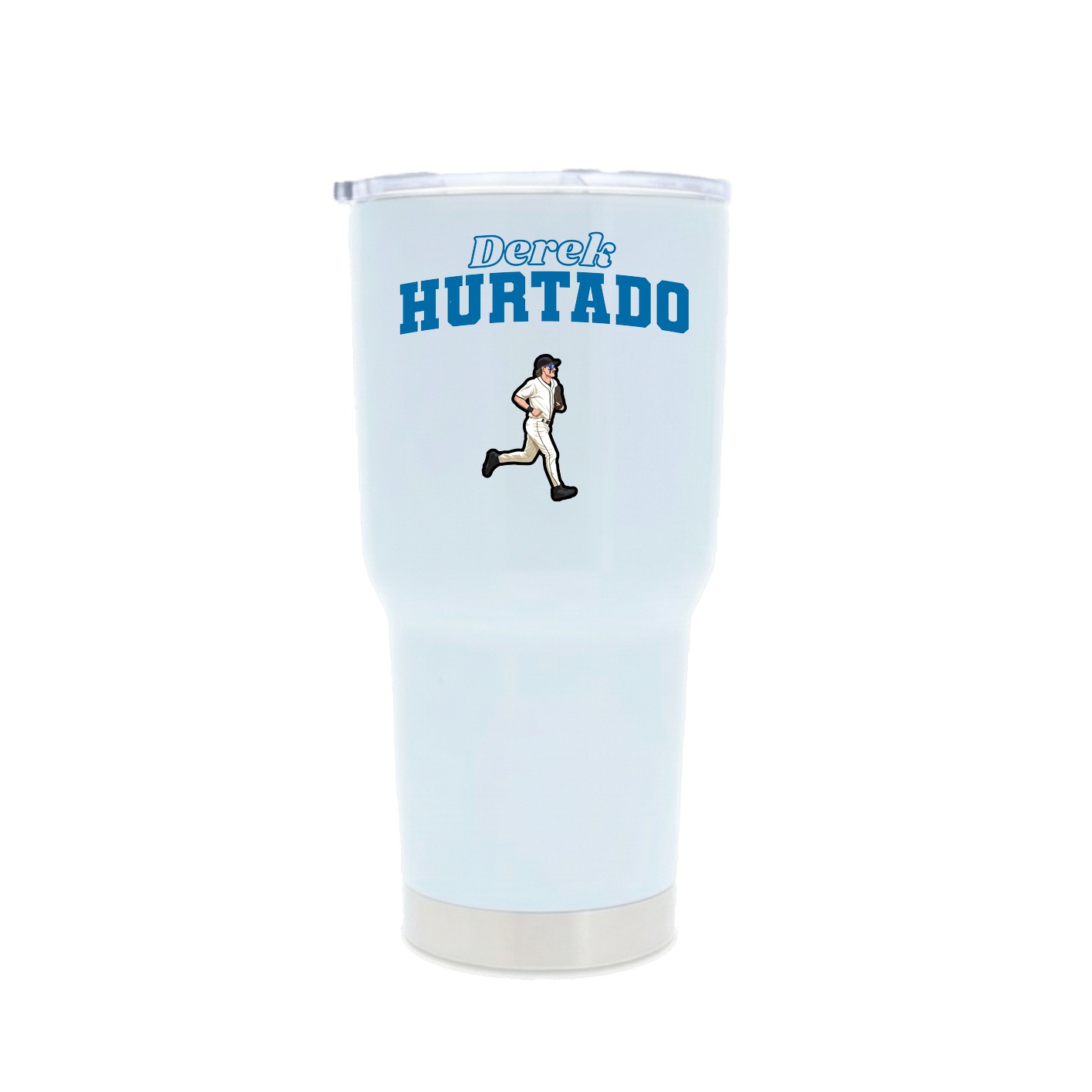 30oz Stainless Steel Tumbler — Name Arch in White