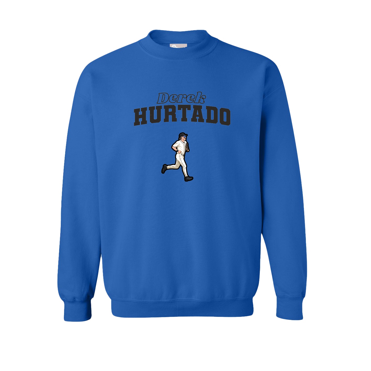Fleece Crew — Name Arch in Royal