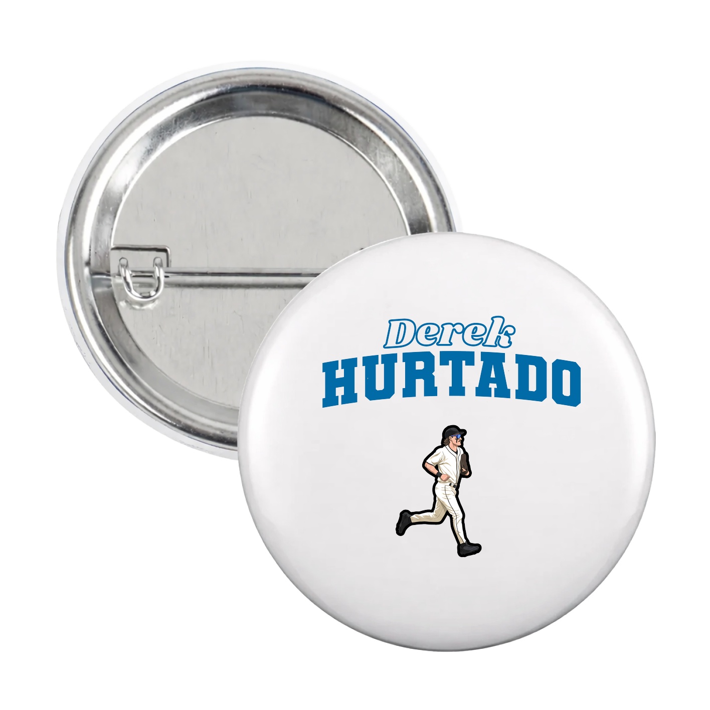 Game Day Button — Name Arch in White