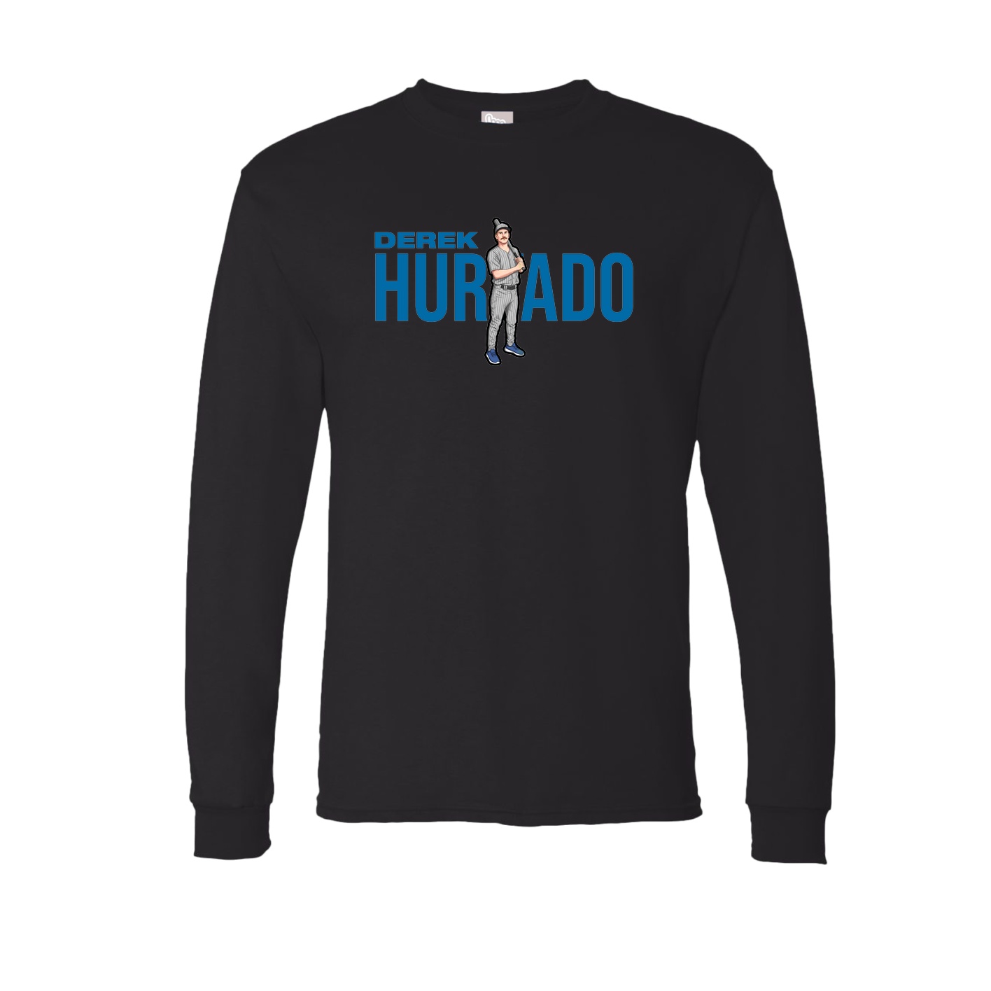 Long Sleeve Tee — Player Name in Black