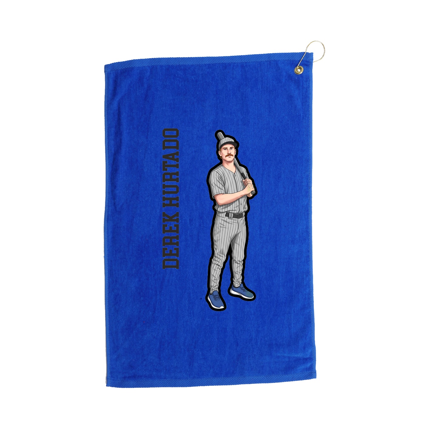 Golf Towel — Name Vertical in Royal