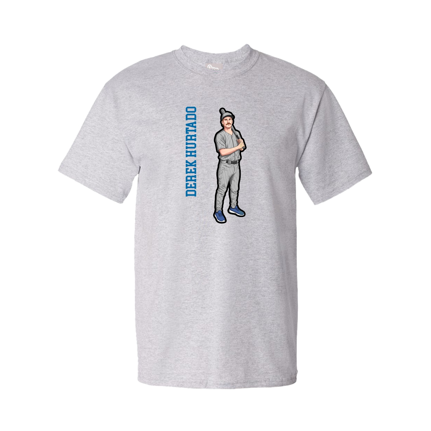 Tee — Name Vertical in Grey