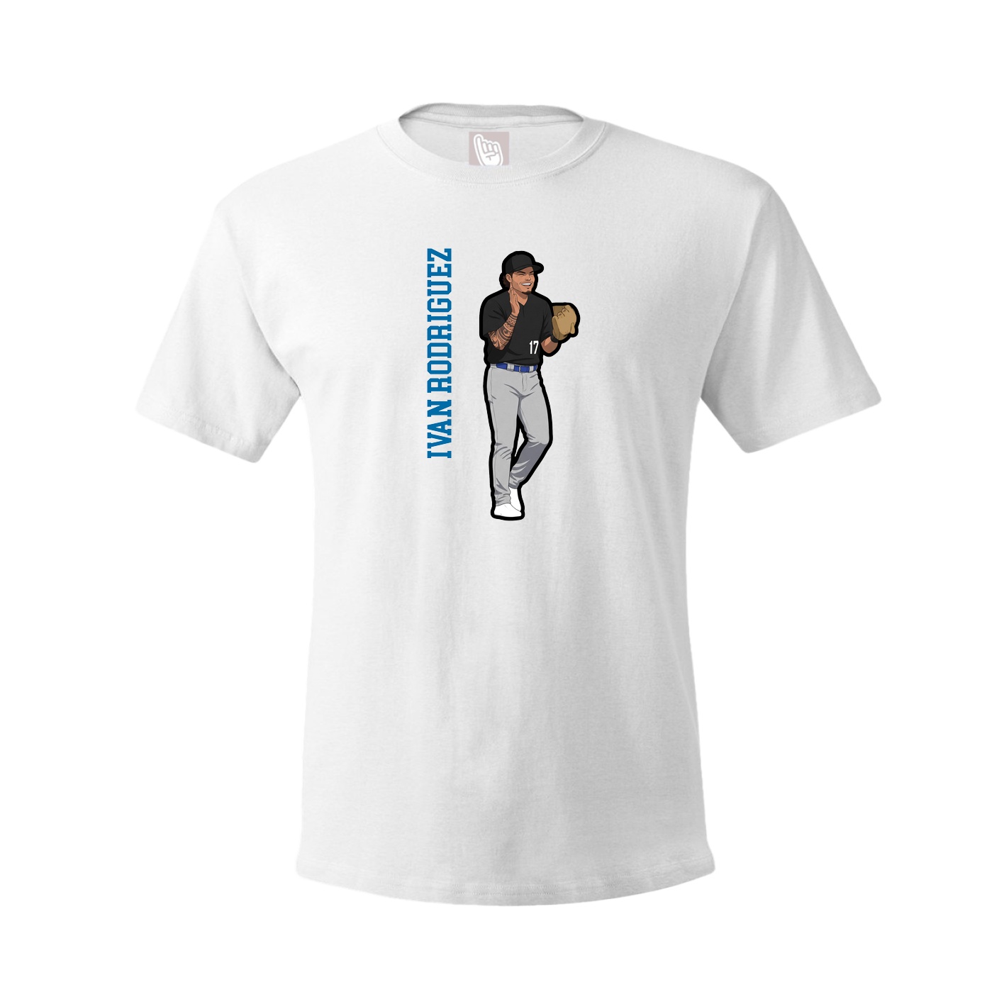 Youth Tee — Name Vertical in White