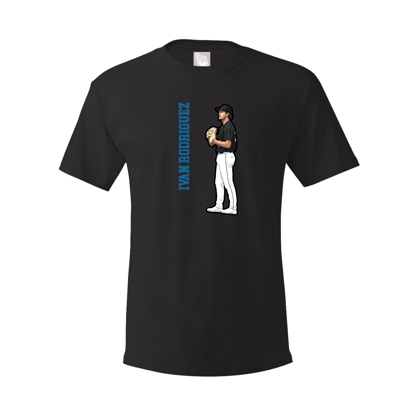 Youth Tee — Name Vertical in Black