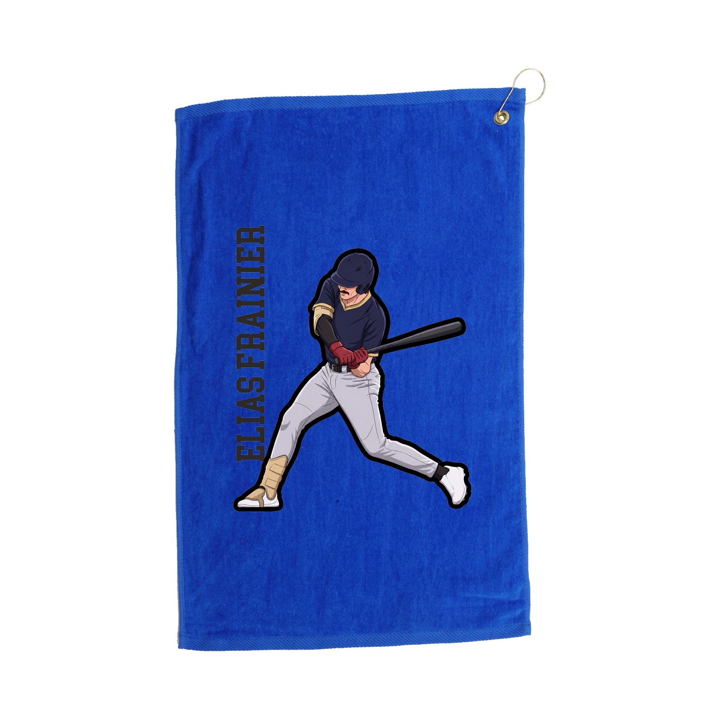 Golf Towel — Name Vertical in Royal