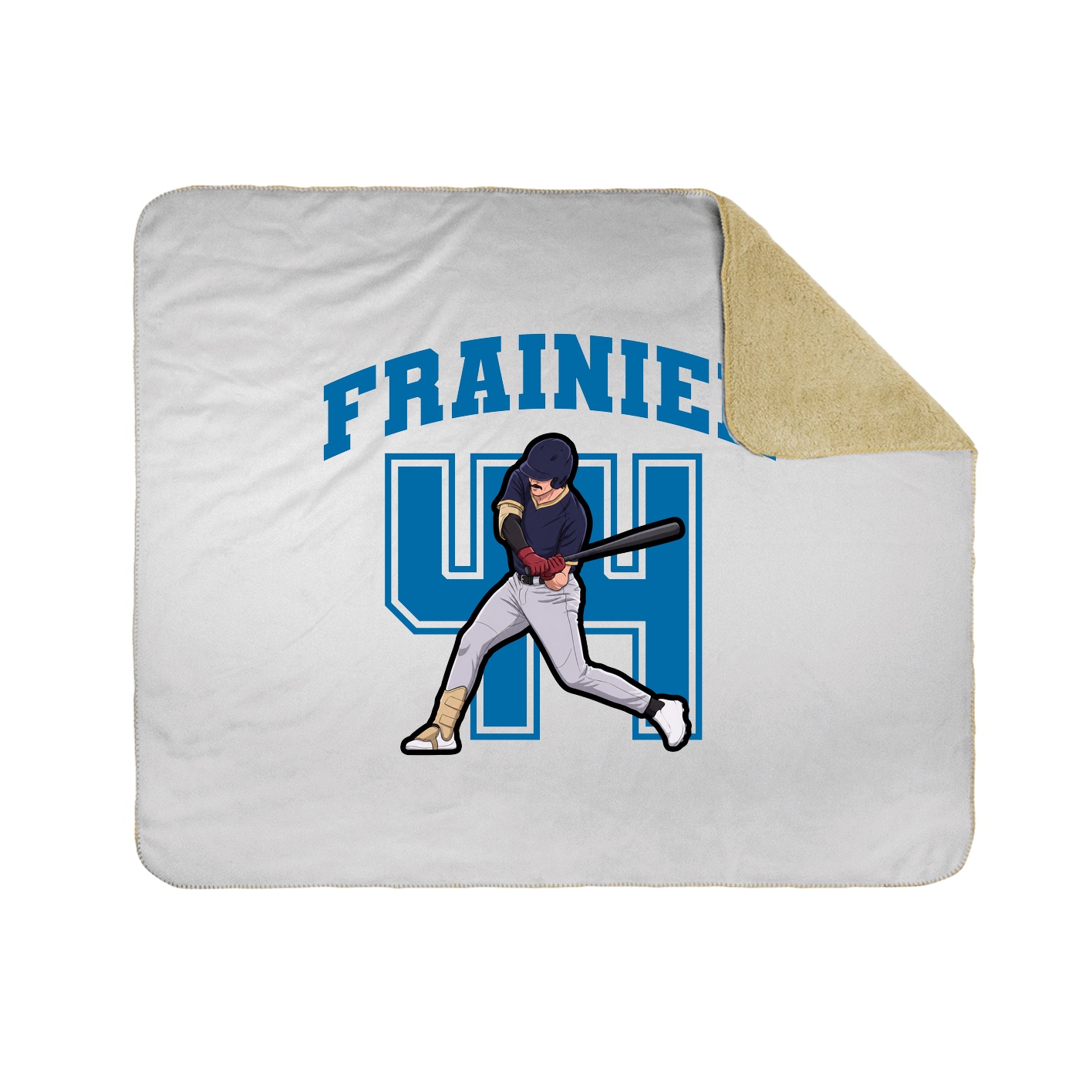 Throw Blanket — Number in White