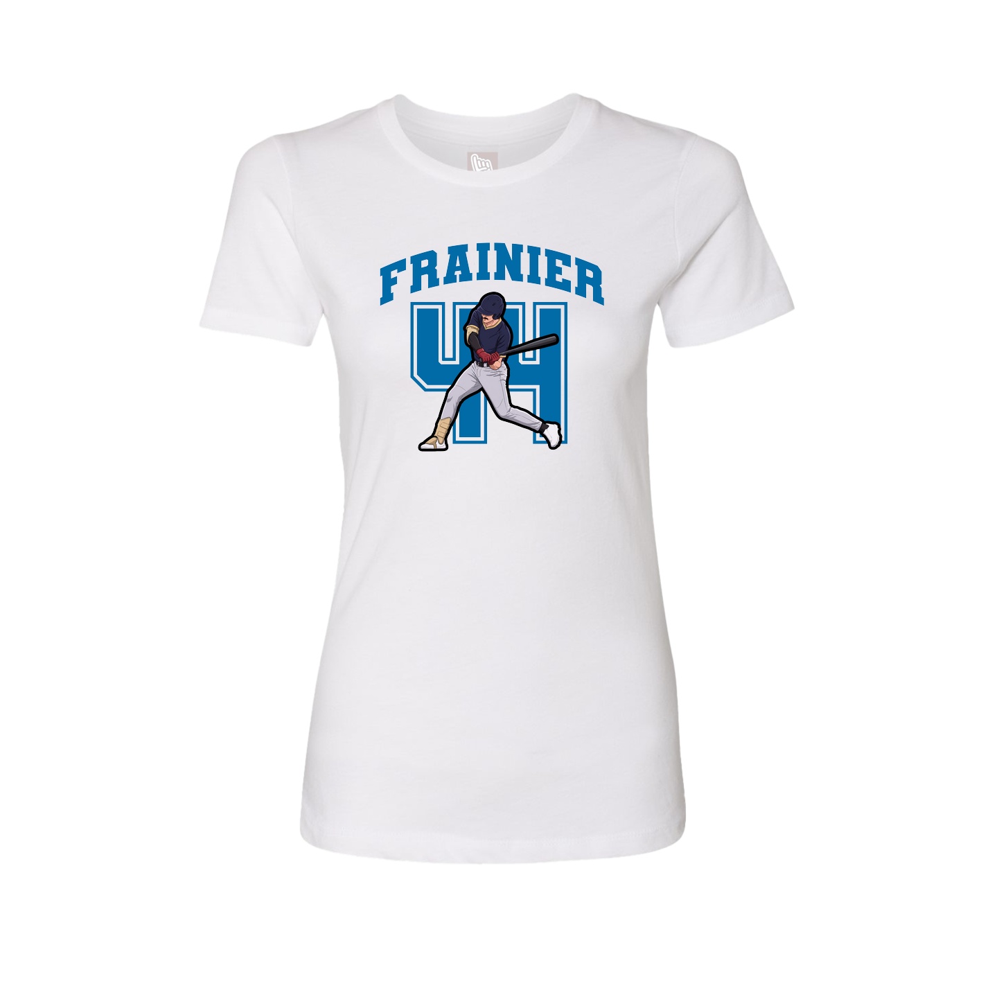 Fitted Women's Tee — Number in White