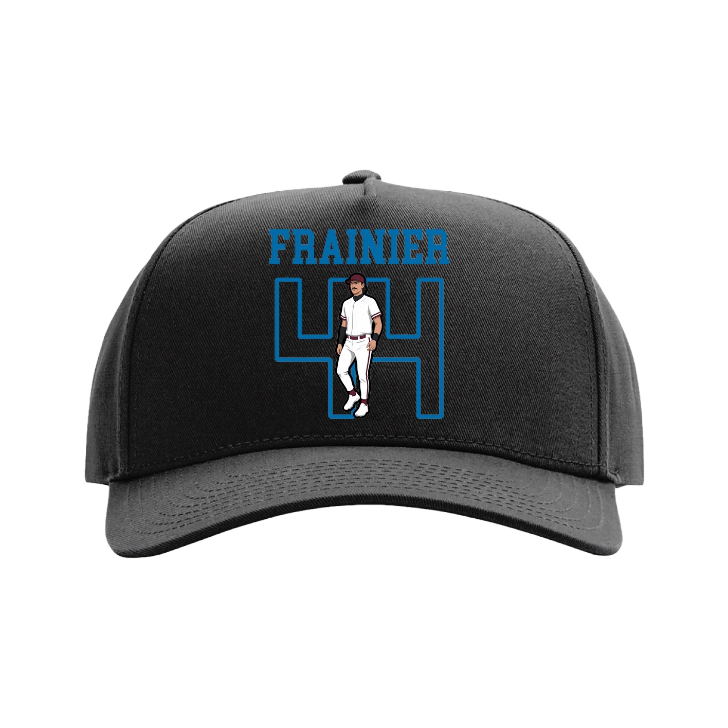 Full Fabric Five-Panel Champ Cap — Shirsey in Black