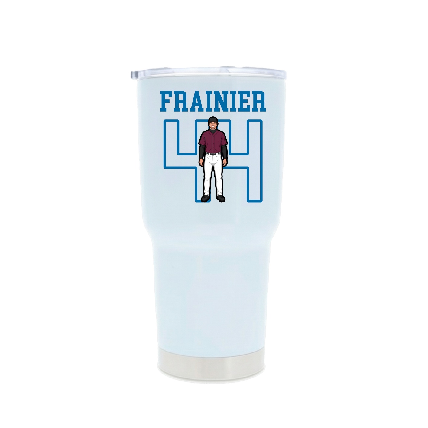 30oz Stainless Steel Tumbler — Shirsey in White