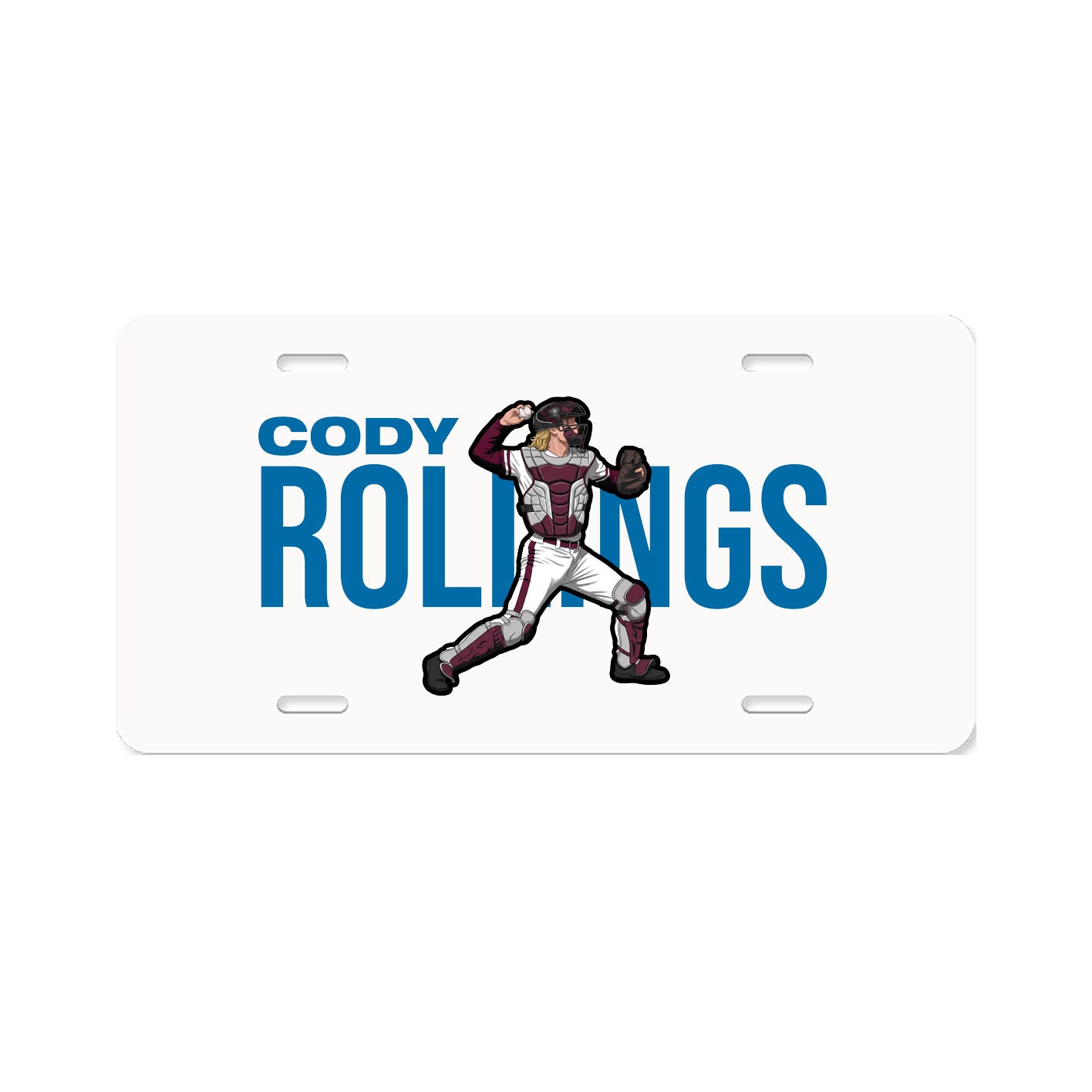 License Plate — Player Name in Classic