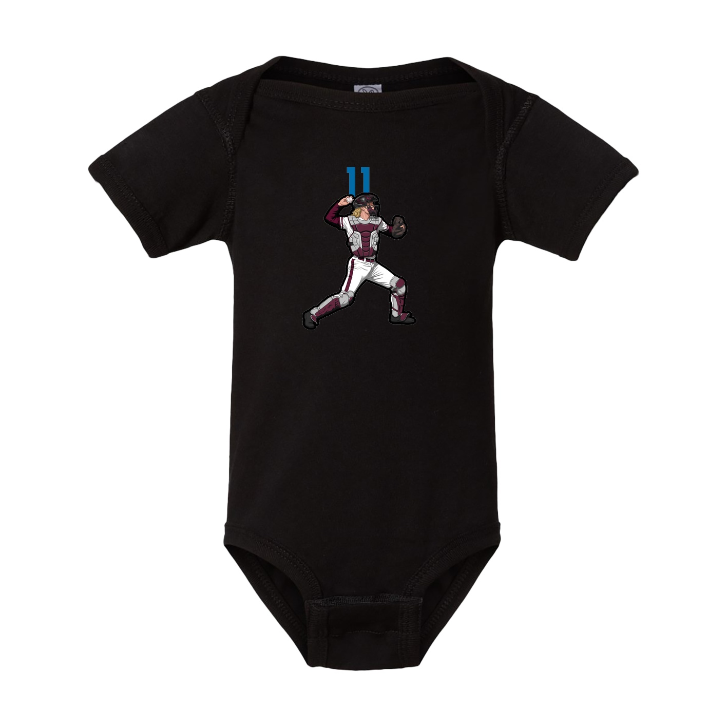 Baby Onesie — Number Top in Black