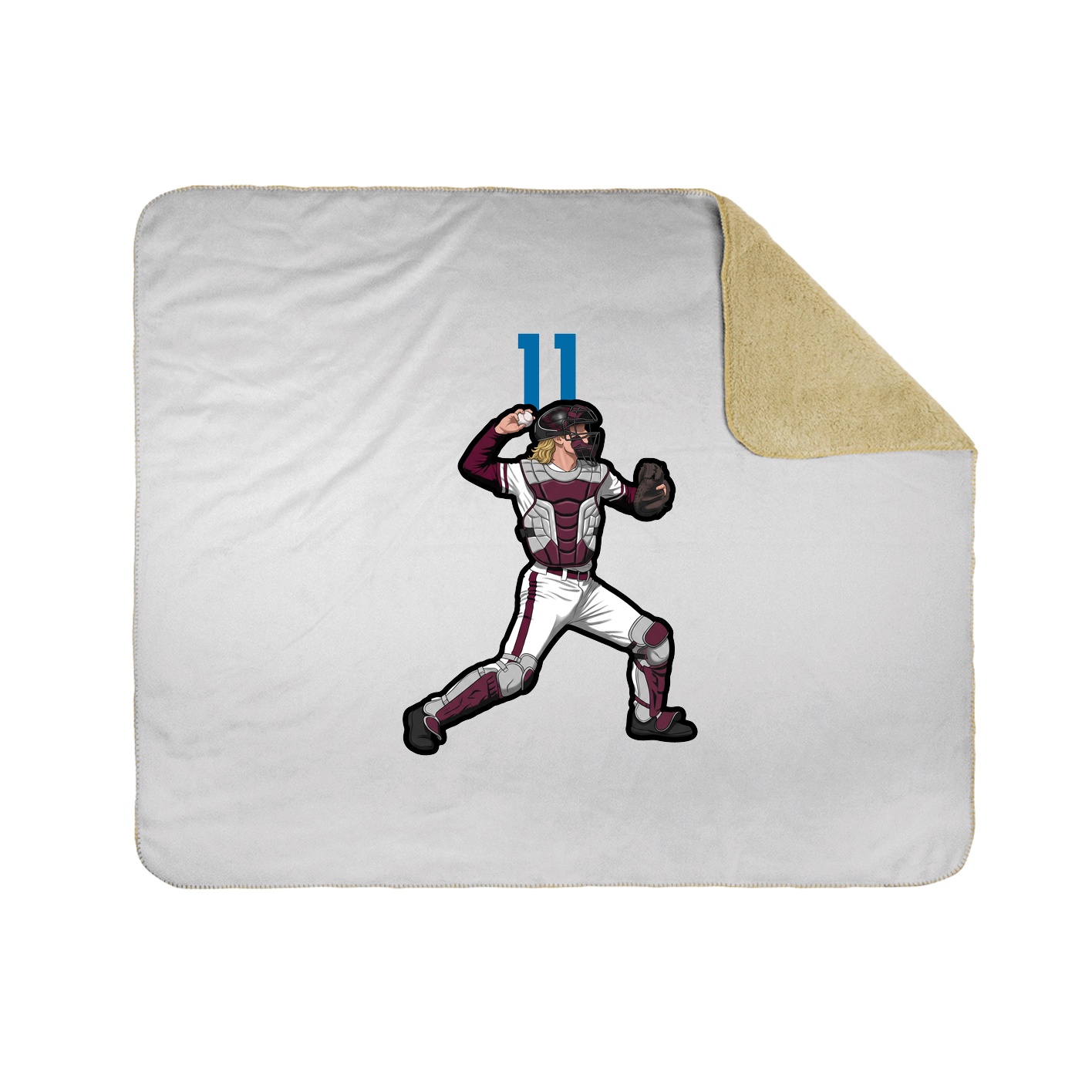 Throw Blanket — Number Top in White