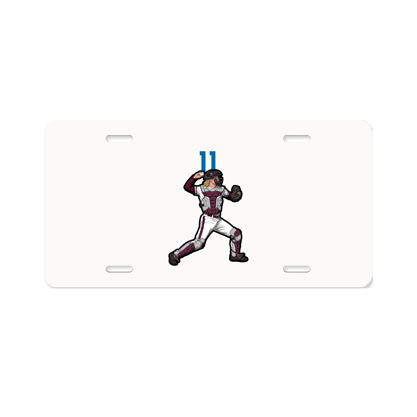 License Plate — Number Top in Classic