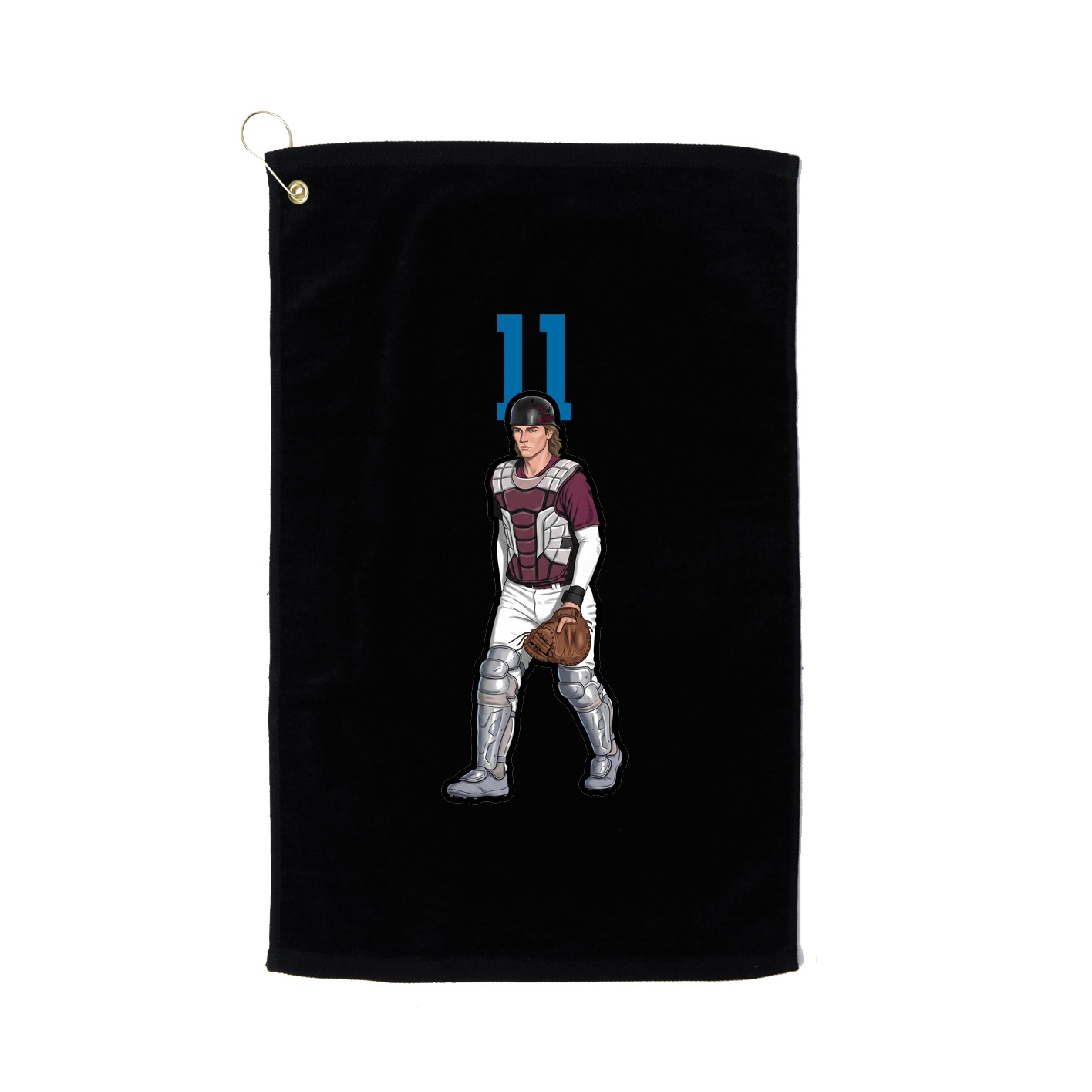 Golf Towel — Number Top in Black