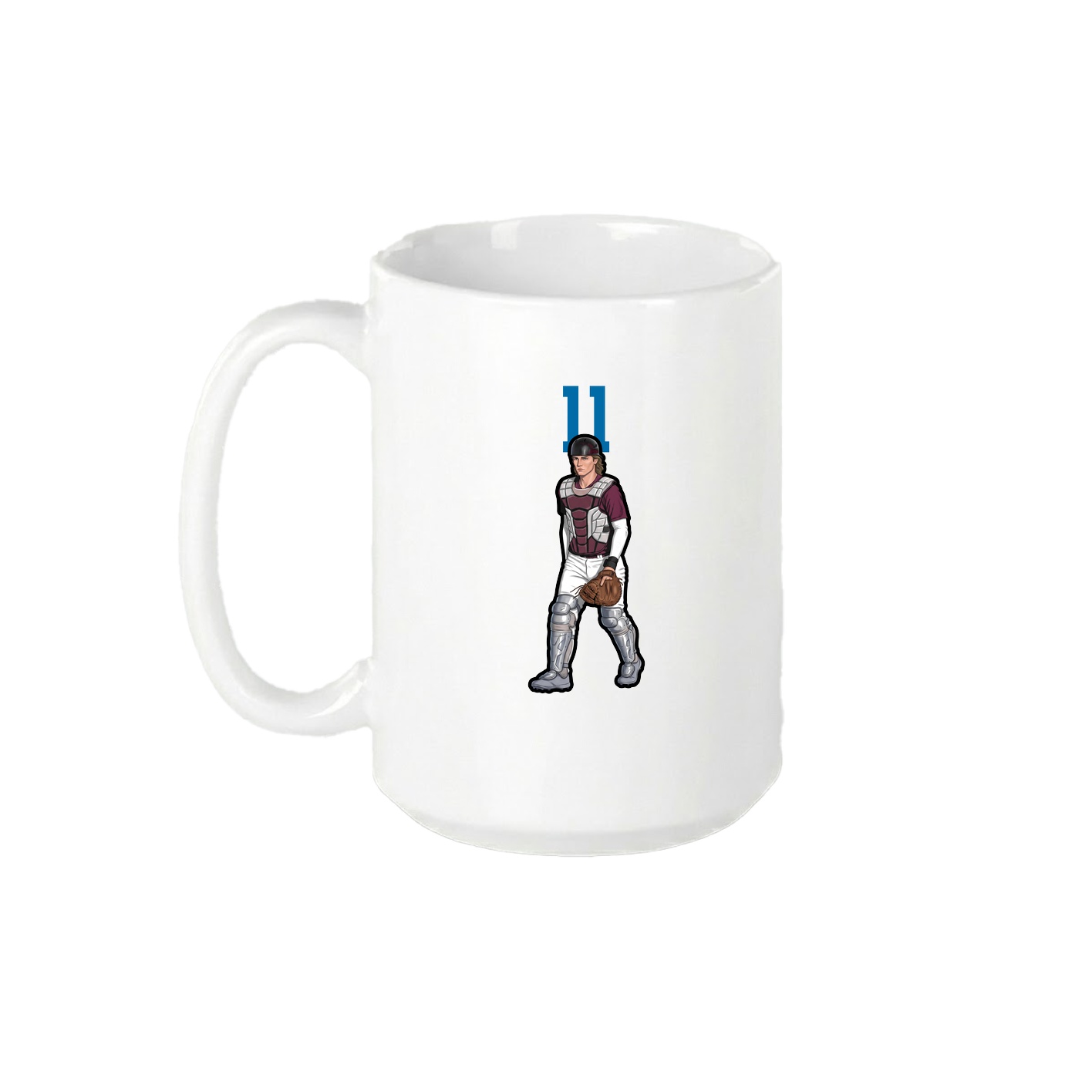 15oz Coffee Mug — Number Top in White
