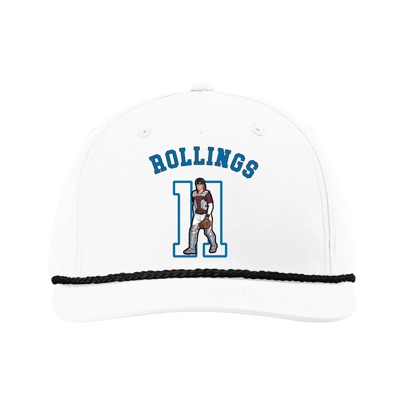 Five-Panel Classic Rope Cap — Shirsey Arch in White
