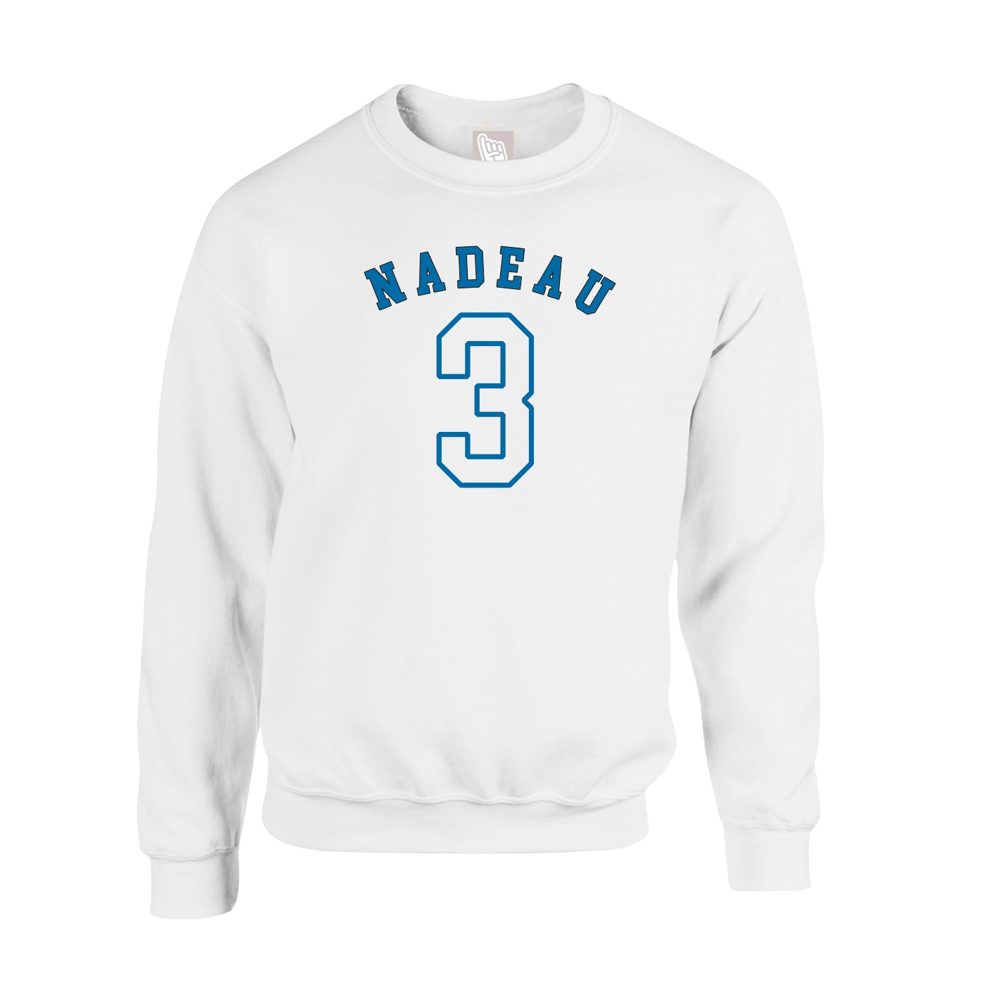 Fleece Crew — Shirsey Arch in White