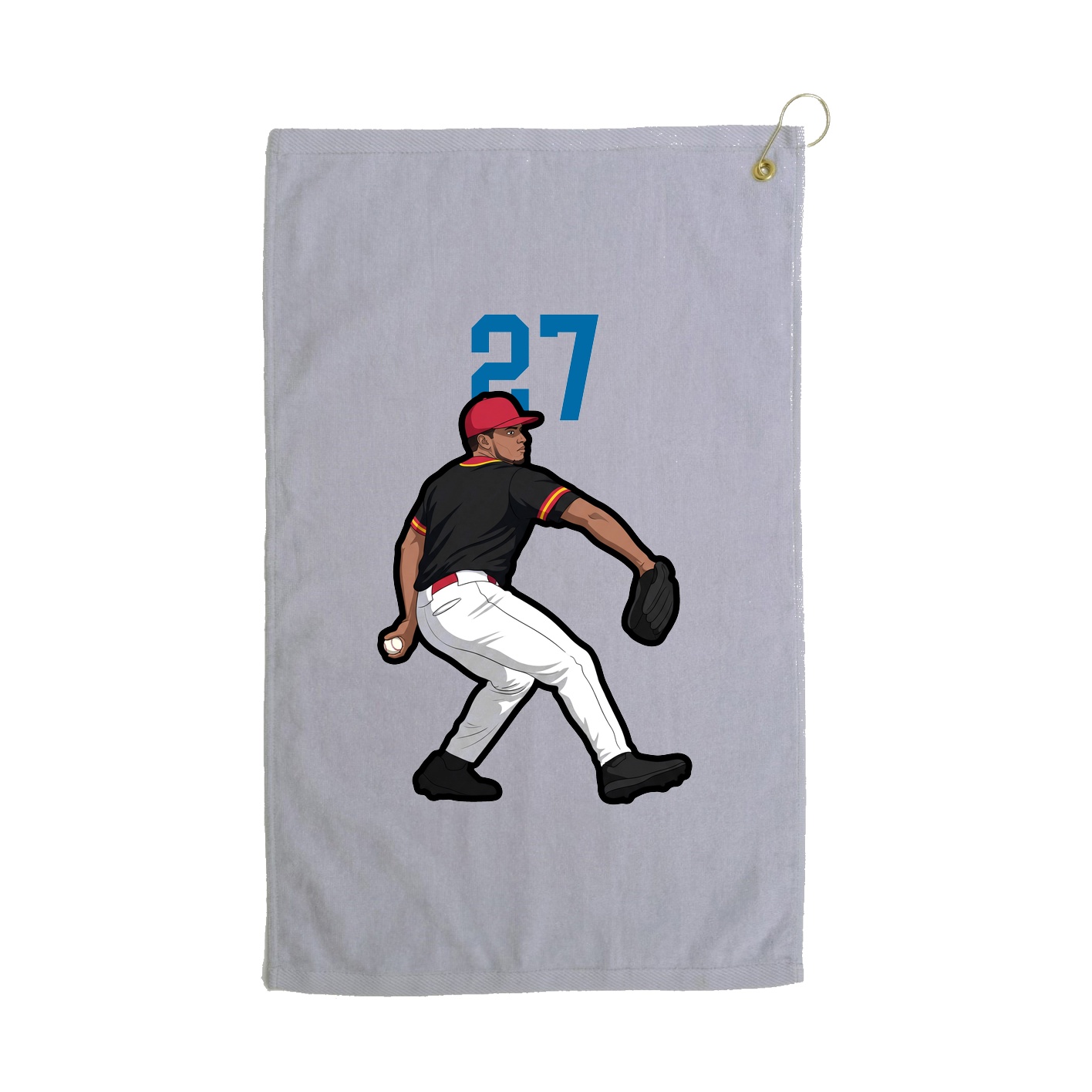 Golf Towel — Number Top in Grey