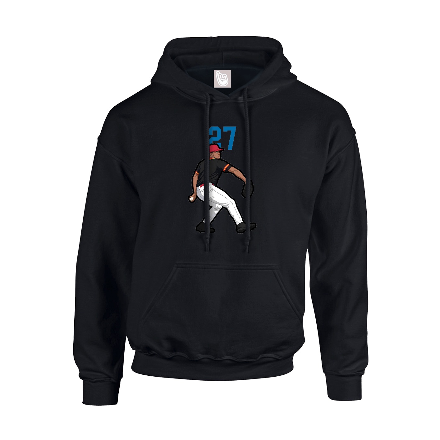Youth Hoodie — Number Top in Black