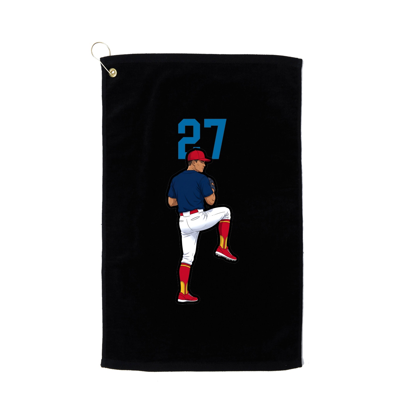 Golf Towel — Number Top in Black